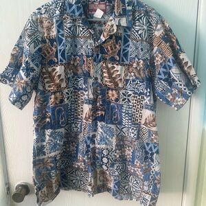 RJC Made in Hawaii Tapa Honu Mosaic Hawaiian Aloha
Shirt Size L